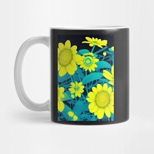 STYLISH SUNNY LEMON YELLOW FLOWERS Mug